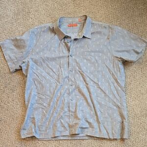 Tori Richard Light Gray Casual Button Down Shirt